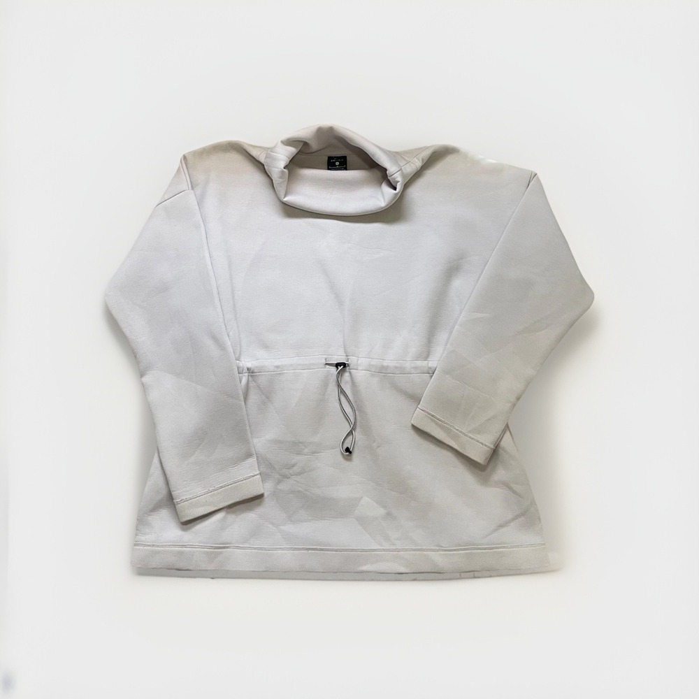 Nike Women's DRI-FIT Therma Flex Training Cowl Sport Sweatshirt M Medium Cream